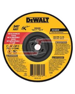 DEWALT DW8426H 6"X.045"X5/8"-11 HP CUTOFF WHEEL