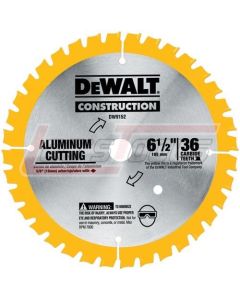 DEWALT DW9152 6-1/2" 36T Aluminum Metal Cutting 5/8" Arbor