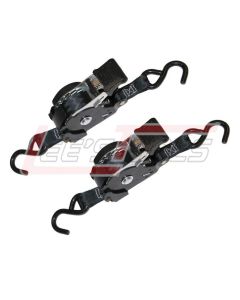 LIFT-ALL 60203 2-PACK 1" X 12 FT RETRACTABLE RATCHET ASSY WITH COATED OPEN HOOK 500-LBS WLL