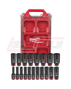 MILWAUKEE 49-66-6801 SHOCKWAVE Impact Duty™ Socket 3/8” Dr 19PC MM PACKOUT Set