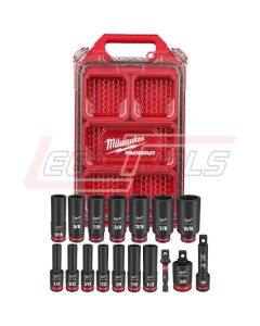 MILWAUKEE 49-66-6800 SHOCKWAVE Impact Duty™ Socket 3/8” Dr 17PC SAE PACKOUT Set