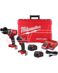 MILWAUKEE 3697-22 Milwaukee M18 FUEL 1/2-in. Hammer Drill and 1/4-in. Hex Impact Driver Combo Kit
