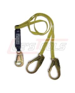 FALLTECH 826073 ViewPack - 6' - Y-Leg with 1 Snap and 2 Rebar Hooks, 100% Tie-Off - Shock Absorbing Lanyards - Quick