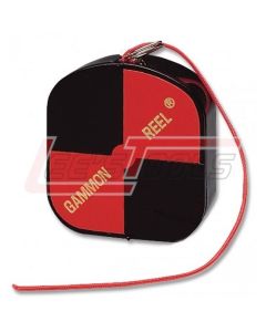 GAMMON REEL GR12B GAMMON REEL, 12-ft (3.6m) Flourescent Red Cord, Construction Hi-Vis Black/Orange Target