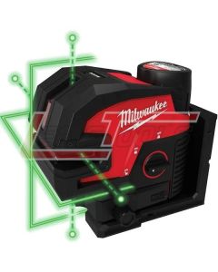 MILWAUKEE 3624-21 M12™ Green Cross Line & 4-Points Laser Kit