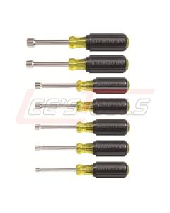 KLEIN 631 Nut Driver Set 3-Inch Shafts, Cushion Grip, 7 Piece