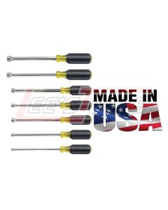 KLEIN 647 Nut Driver Set 6-Inch Shafts, 7 Piece