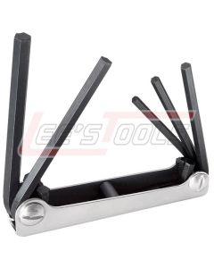 KLEIN 70579 Folding Hex Key Set, 5-Inch, SAE, 5-Piece