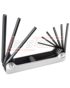 KLEIN 70591 Folding Hex Key Set, Nine-Key, Inch Sizes