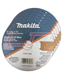 MAKITA 724116-A-25 5" x 7/8" x 3/64" Super Thin Cut-off Wheel, Metal, 25/pk