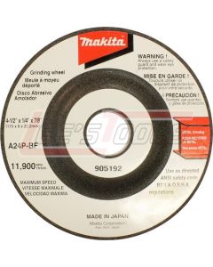 MAKITA 741423-0-1 4-1/2" x 7/8" x 1/4" Grinding Wheel, 24 Grit