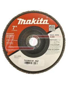 MAKITA 741822-B-10 7" x 7/8" Multi-Disc, 36 Grit, Angled Type 29, 10/pk
