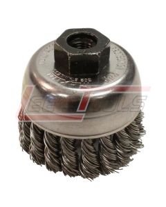 MAKITA 743204-A 2-3/4" Knot Wire Cup Brush, Stainless, M10 x 1.25