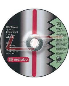 METABO 616560000 7" x 1/4" x 7/8" - A24N Original Grinding - Steel  - Type 27 Depressed Center Grinding Wheels