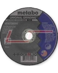 METABO 616726000 4 1/2" x 1/4" x 7/8" - A24N Original Grinding - Steel  - Type 27 Depressed Center Grinding Wheels