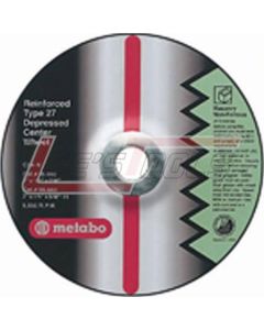 METABO 616730000 5" x 1/4" x 7/8" - A24N Original Grinding - Steel  - Type 27 Depressed Center Grinding Wheels