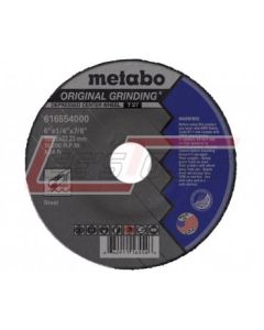 METABO 655554000 6" x 1/4" x 5/8"-11 - A24N Original Grinding - Steel  - Type 27 Depressed Center Grinding Wheels