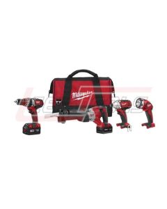 MILWAUKEE 2695-24 M18™ COMBO CMPT HD/HACKZ/1/4 HEX IMP DR/LGT/CHGR/2 BAT