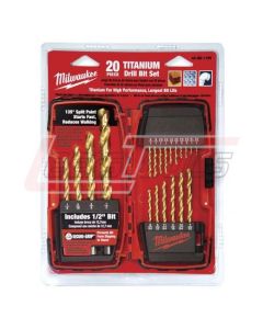 MILWAUKEE 48-89-1105 BIT DRILL TITANIUM SET 20PC