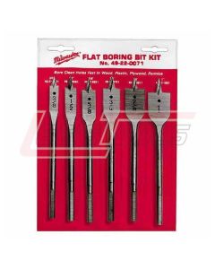 MILWAUKEE 49-22-0071 BIT KIT FLAT BORING 6PC