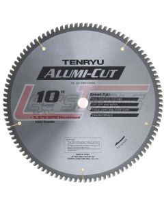 TENRYU AC-255100DN 10" 100T 5/8" ARBOR TCG GRIND CARBIDE BLADE -5 RAKE 0.094 KERF 5870 RPM NON-FERROUS MITER SAWS MACHI